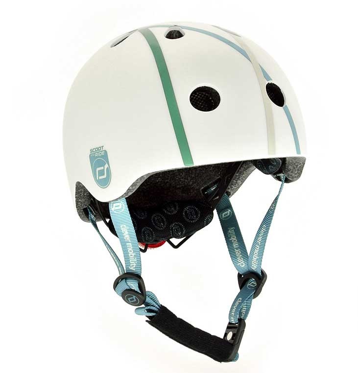Scoot and Ride Helmet White Cross Line